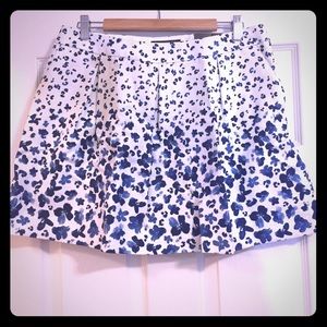 NWT Banana Republic Factory Blue Floral Mini Skirt